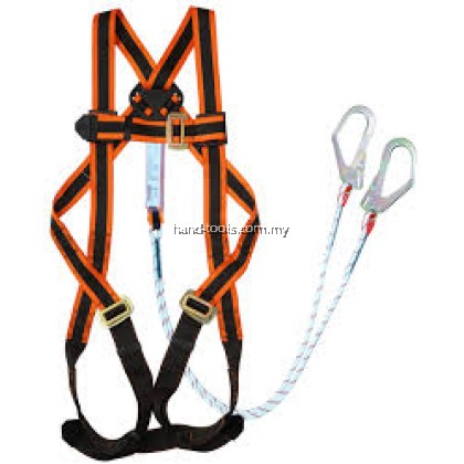 Full Body Harness Lite 1 D-ring – Double Kernmantle Lanyard Set PFP-FBH-108-LITE-SET-LYKM Full Body Harness Lite 1 D-ring – Double Kernmantle Lanyard Set PFP-FBH-108-LITE-SET-LYKM